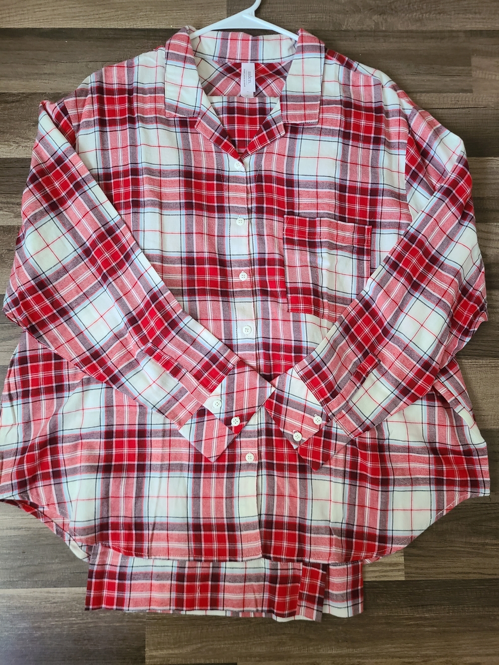 Auden Red and White Plaid Womens Pajama Set